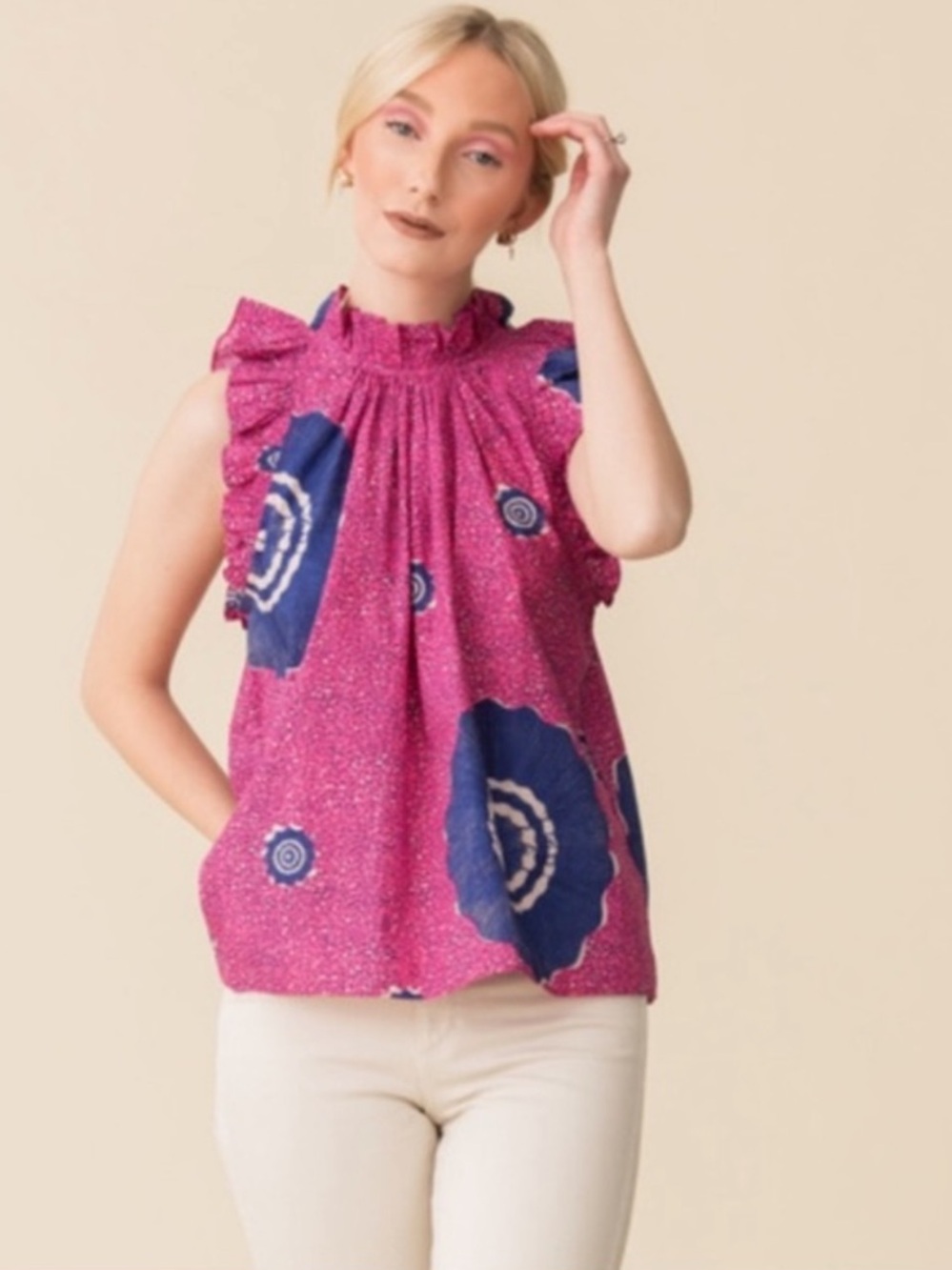 Ulla Johnson Fuchsia Tilda Top Size 2 - Picture 6 of 8